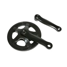 PEDALIER VTT P2R 5/6 ACIER NOIR 127mm PLATEAU 36D. AVEC PROTEGE CHAINE
