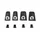 CHAINRING BOLT SET- TA COMPATIBLE DURA ACE 9000 BLACK FOR CHAINRING X110 (SET OF 4)