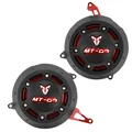 ENGINE COVERS SET (Cluth+alternator)  FOR YAMAHA 700 MT-07 2014>2020 ALU CNC ANODISE BLACK/RED (PAIR)  -AVOC-