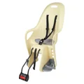 PORTE BEBE/SIEGE ENFANT ARRIERE POLISPORT A FIXER SUR CADRE KOARI JAUNE COUSSIN GRIS (9 A 22Kgs) COMPATIBLE CADRE 29" ET PETITS CADRES HOMOLOGUE EN 14344
