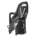 PORTE BEBE/SIEGE ENFANT ARRIERE POLISPORT A FIXER SUR PORTE BAGAGE FIXATION ETAU GROOVY NOIR COUSSIN GRIS (9 A 22Kgs) HOMOLOGUE EN 14344