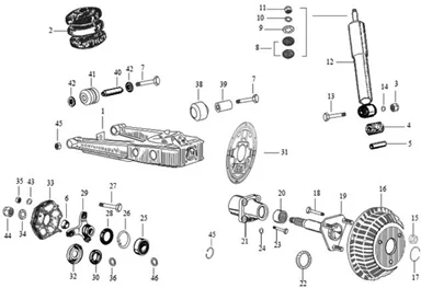 Suspension arrière - Amortisseur/s