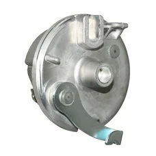 DRUM BRACKING PLATE FOR MOPED PEUGEOT 103 SP, MVL (spoked wheels) - FRONT (LELEU TYPE TYPE WITH BRAKE SHOE)- SELECTION P2R