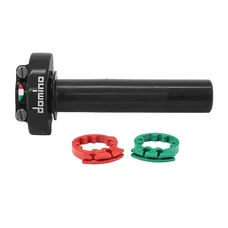 POIGNEE DE GAZ MOTO ON ROAD DOMINO COMPETITION XM2 TIRAGE RAPIDE ALU NOIR (DOUBLE CABLES)
