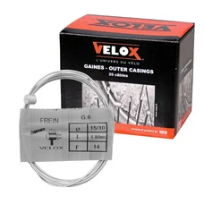 CABLE FOR BRAKES - FOR MOPED - VELOX G.6 FOR PEUGEOT  head 8x8mm  Ø 15/10  Lg 1,80M  (14 wires)  (IN BOX PER 25)