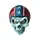 AUTOCOLLANT/STICKER LETHAL THREAT 3D SKULL HELMET ROUGE