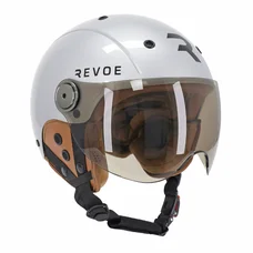 CASQUE VELO ADULTE REVOE PREMIUM URBAIN/CITY GRIS SILVER TAILLE 55-56 VISIERE REGLABLE, PROTECTION OREILLE AMOVIBLE (VENDU EN BOITE) COMPATIBLE EBIKE ET TROTTINETTE - HOMOLOGATION EN1078+A1