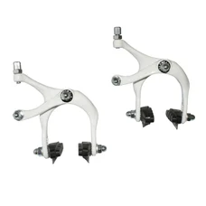 BRAKE CALIPER- FOR ROAD BIKE/FIXIE  WHITE FOR 700 WHEEL (PAIR) Height 45-59 mm