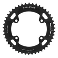 CHAINRING FOR GRAVEL BIKE 4 ARMS - Ø110 FOR SHIMANO GRX DOUBLE TA X110 External 46 Teeth- COMPATIBLE RX600-RX810 BLACK  10/11 Speed.