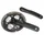 PEDALIER VTT SUNRACE 7/8V. M5 ALU NOIR 170mm 42-34-24 AVEC PARE CHAINE FUME - BOITIER 113mm
