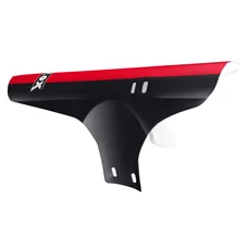 MUDGUARD FOR MTB-FRONT- VELOX  -BLACK-/RED ON FORK+NYLON CLAMPS