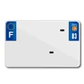 LICENSE PLATE FOR MOTORBIKE TIFLEX ALU PRE DRILLED 210x130 DEP. 83 BLANK (SOLD PER 10)