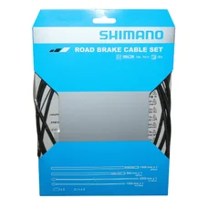 BRAKE CABLE KIT FOR ROAD BIKE -  SHIMANO BLACK/CABLE TEFLON  ( 2 CABLES-2 HOUSINGS KIT)