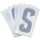 LETTRE PLAQUE PVC MOTO/SCOOTER 45mm  S  (VENDU PAR 10)