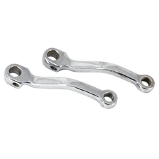 MANIVELLE CYCLO ADAPTABLE PEUGEOT 103/MBK 51, 41 GAUCHE + DROIT (ENTRAXE 140mm) ACIER CHROME (PAIRE)