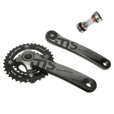 CHAINSET FOR MTB- SUNRACE 10 Speed MS10 -ALUMINIUM- BLACK 175mm 36-22  INTEGRATED WITH CUPS