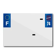 PLASTIC STRIP FOR PVC LICENSE PLATE WITH BUSINESS NAME (MOTORBIKE FORMAT 210X145)-DEPT 74/EUROPE (SOLD PER UNIT)