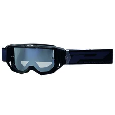 MASQUE/LUNETTES CROSS PROGRIP 3300 FL VISION GO MULTILAYERED NOIR MAT ECRAN MIROIR ARGENT ANTI-RAYURES/ANTI U.V./ANTI-BUEE (HOMOLOGUE CE-EN-N° AC-96025 REV.2)