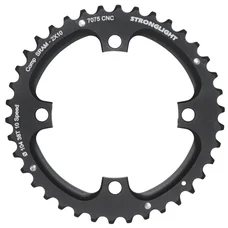 CHAINRING FOR MTB- Ø104 - 4arms-FOR DOUBLE- 38T.  Ø104 2X10 OUTER BLACK STRONGLIGHT . 10 Speed For SRAM XO Threaded - Thickness 5 mm