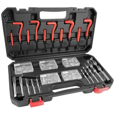 OUTIL REPARATION FILETAGE TYPE HELICOIL TARAUD/FORET/INSERT FILET/FILET RAPPORTE M5, M6, M8, M10, M12 (COFFRET 131 PIECES) -P2R
