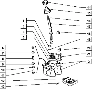 Selecteur changement de vitesses (volant)