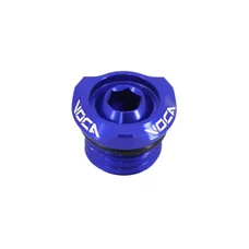 BOUCHON D'HUILE 50 A BOITE VOCA EVO V2 MINARELLI 50 AM6/RIEJU 50 MRT, SMX/YAMAHA 50 TZR, DTR/PEUGEOT 50 XPS, XR6/BETA 50 RR/SHERCO 50 SM-R, SE-R ALU CNC BLEU