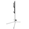 PRESENTOIR/SUPPORT 1 VELO PIED DEMONTABLE FIXATION SUR BASE ARRIERE BLANC LOBY