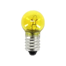 AMPOULE/LAMPE STANDARD 12V  6W CULOT E10 ECLAIRAGE JAUNE (A VISSER) (VENDU A L'UNITE)  -SELECTION P2R-