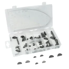 CLAVETTE DEMI-LUNE 8 TAILLES  (ASSORTIMENT)  (BOITE DE 80 PIECES)