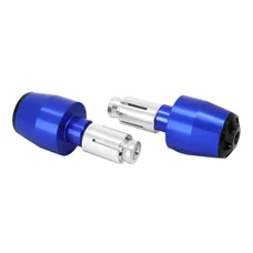 EMBOUT DE GUIDON MOTO POUR YAMAHA 700 MT-07 ALU ANODISE BLEU DIAM 13 ET 17 mm (PAIRE)  -AVOC-