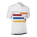 MAILLOT GIST HOMME MAGLIE MANCHES COURTES ZIP TOTAL BLANC BANDE COLORE XXL    -5347