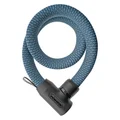 ANTIVOL VELO CHAINE A CLE ABUS YARNIT 4004K DIAM 24 mm LONGUEUR 110 cm AVEC SERRURE INTEGREE BLEU -NIVEAU SECURITE 7