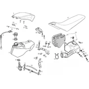 Réservoir - Corps filtre - Selle