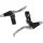 LEVIER DE FREIN VTT/VTC V-BRAKE 3 DOIGTS NEWTON ALU ARGENT/NOIR (PAIRE SUR CARTE)