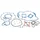 JOINT MOTEUR 50 A BOITE ADAPTABLE MINARELLI 50 AM6 (POCHETTE COMPLETE 22 JOINTS)  -SELECTION P2R-