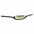 GUIDON MOTO CROSS STAR BAR  MX/ENDURO ALU 2014 T6 DIAM 22,2mm L800mm H86mm NOIR AVEC BARRE DE RENFORT/MOUSSE JAUNE