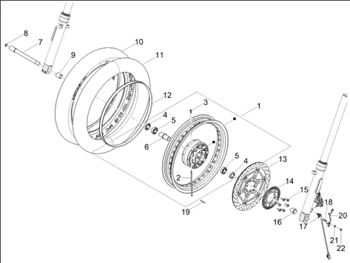 Roue avant