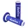 REVETEMENT POIGNEE DOMINO MOTO OFF ROAD A020 BLEU/BLANC CLOSED END 120-123mm (PAIRE)