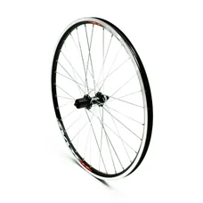 WHEEL FOR MTB - 26" COMBO - REAR BLACK DOUBLE-WALLED-EYELETS- SHIMANO RM65 HUB FOR DISC CENTERLOCK FOR SHIMANO/SRAM CASSETTE 10/9 SPEED BLACK SPOKES - SILVER( V-BRAKE or DISC)
