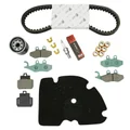 KIT ENTRETIEN MAXISCOOTER ORIGINE PIAGGIO 125 X-EVO 2007>2016 (AVEC GUIDES VARIATEURS) (PLAQUETTE AR HENGTONG 647400)  -1R000383-