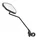 RETROVISEUR VELO GAUCHE  ERGOTEC M-77 LV PLASTIQUE/ACIER NOIR (MIROIR 120 x 80 x 55 mm)
