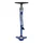 POMPE A PIED NEWTON FPV1 ACIER COLORI BLEU RACCORD DOUBLE STYLE SWITCH AVEC MANOMETRE 11BARS VP/VS