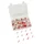 COSSE ELECTRIQUE PRE-ISOLEE UNIVERSELLE ROUGE POUR SECTION FIL 0,5 à 1,5 mm²  (ASSORTIMENT)  (COFFRET DE 165 PIECES)  -P2R-