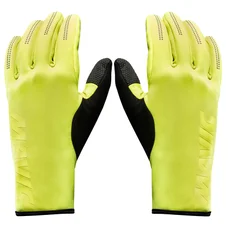 GANTS VELO LONG MAVIC ESSENTIAL THERMO NOIR/JAUNE REFLECHISSANT L (PAIRE SUR CARTE) SANS VELCRO