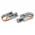 REPOSE-PIED/CALE PIED AVANT MOTO OFF ROAD ADAPTABLE KTM 125 SX 1998>2015, 125 EXC 1998>2016, 250 SX-F 2006>2015, 350 EXC-F 1998>2016, 450 EXC-F 1998>2016 ACIER ARGENT/ORANGE  -BUZZETTI-