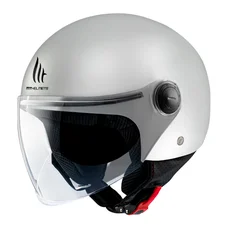 HELMET-OPEN FACE MT STREET SOLID- GLOSS WHITE    XS (ECE 22.06)