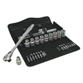 CLIQUET WERA  8100 ZYKLOP METAL 1/2 METRIQUE AVEC DOUILLES ET EMBOUTS CHROME MOLY (SET 28 PIECES)  -MARQUE ALLEMANDE POUR LES ATELIERS-