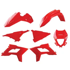 CARROSSERIE/CARENAGE MOTO ENDURO RESTYLING BETA 125, 250, 350, 390, 400, 480 RR 2T, 4T 2013>2017 ROUGE (KIT PLASTIQUES 7 PIECES)  -POLISPORT-