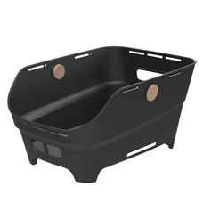 PANIER ARRIERE SYNTHETIQUE RECYCLE CENTO NEO BASIL NOIR FIXATION WSL (46x35x25cm) COMPATIBLE SYSTEME MIK 2.0 (FIXATION INCLUS)