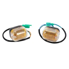 CLIGNOTANT SCOOT ADAPTABLE MBK 50 BOOSTER 1999> AVANT, STUNT 2000> AVANT, ARRIERE / YAMAHA 50 SLIDER 2000> AVANT, ARRIERE TRANSPARENT/NOIR (PAIRE)  -P2R-